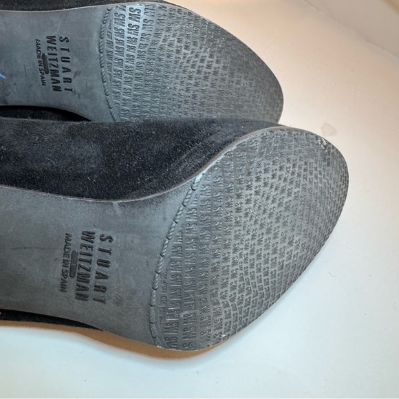 Stuart Weitzman Suede Black Heels Women’s Size‎ 6.5 Classic Pumps Round Toe - Picture 4 of 10